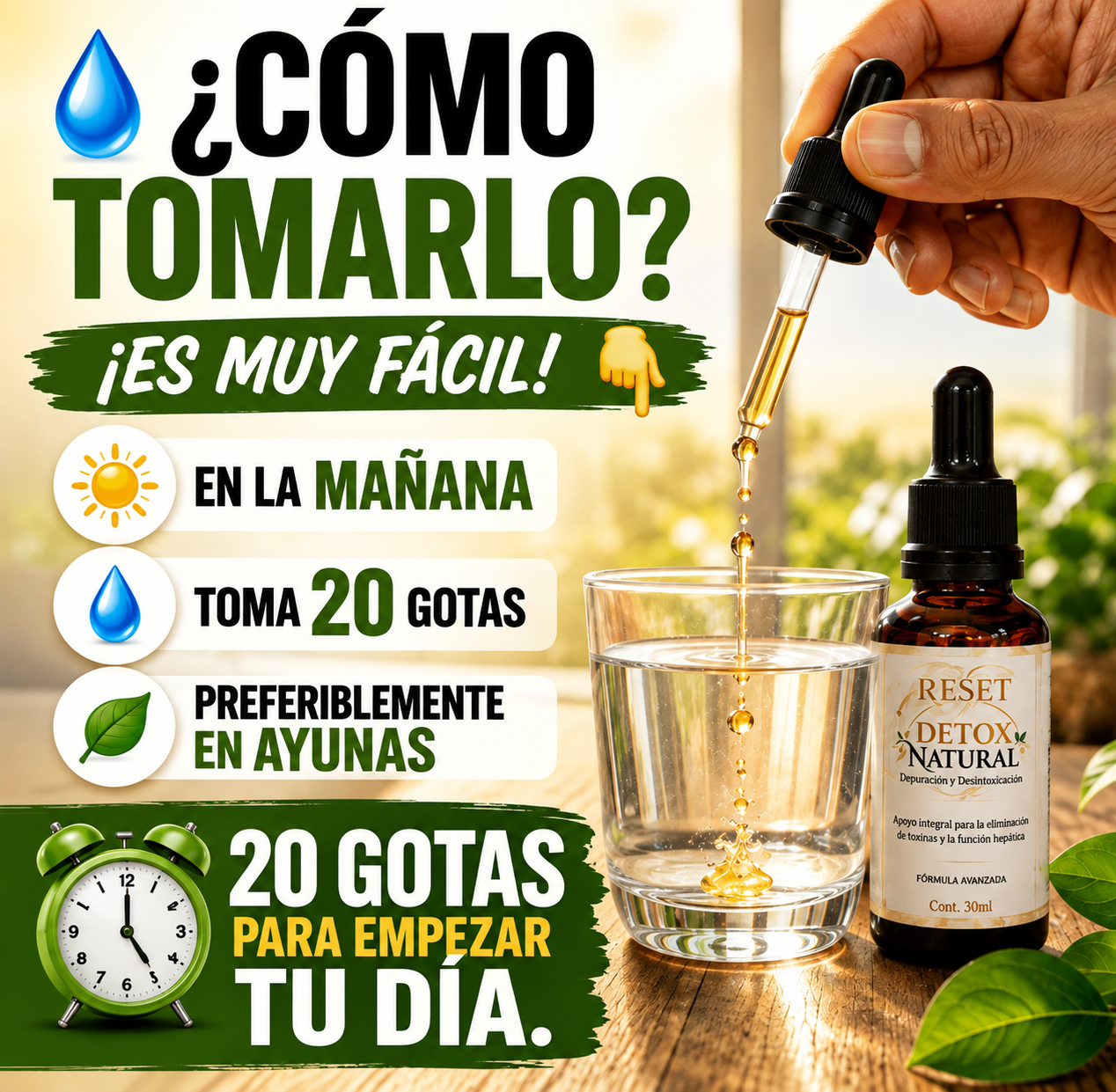 Gotas Reset Detox Natural Salud Hepática
