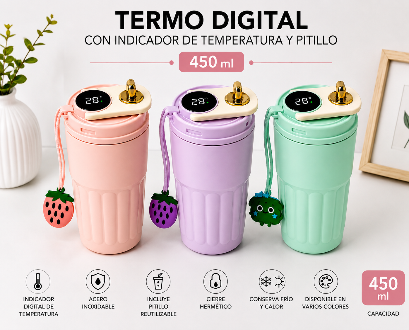 🌡️ Termo Smart Touch 400 ml – Termo Tér